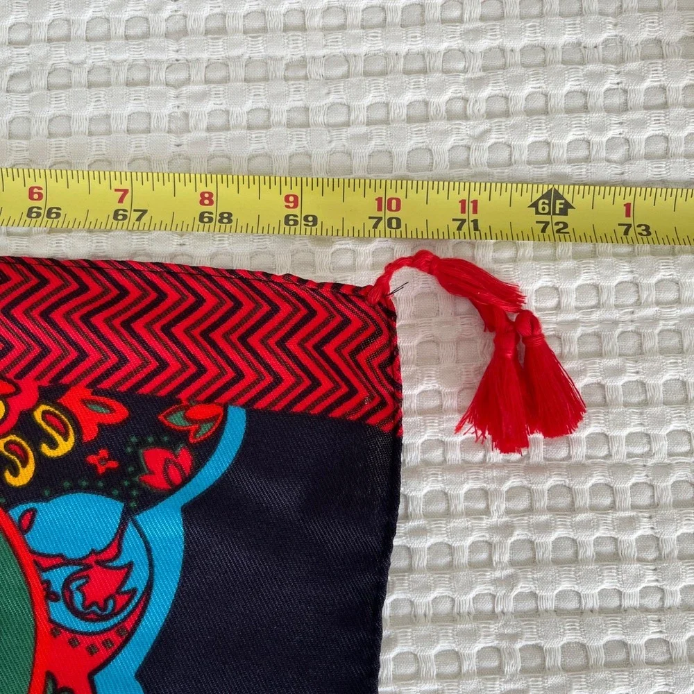 Artsy Scarf 17X70 Geometric Multicolor Eclectic Wacky Art To Wear Statement